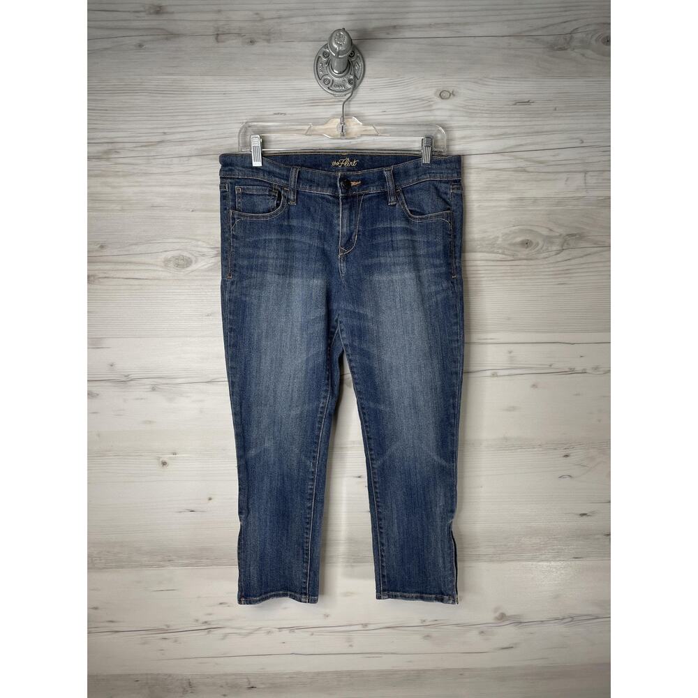 Old Navy Jeans Womens 6 Blue The Flirt Mid‎ Rise Stretch Denim Zip Fly Regular